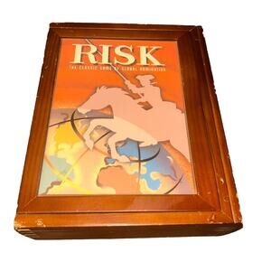 Preowned RISK Board Game Parker Bros. Game Collection In Wood Case Complete VTG
